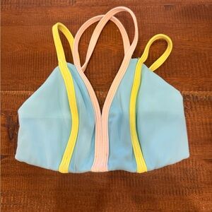 Kids Dance Top in Blue and Yellow